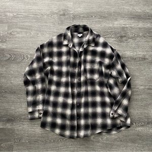 garage oversized boyfriend flannel